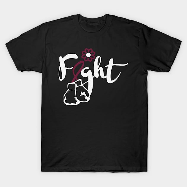 Fight Faith Hope Cure Support Sickle Cell Awareness Burgundy Ribbon Warrior T-Shirt by celsaclaudio506